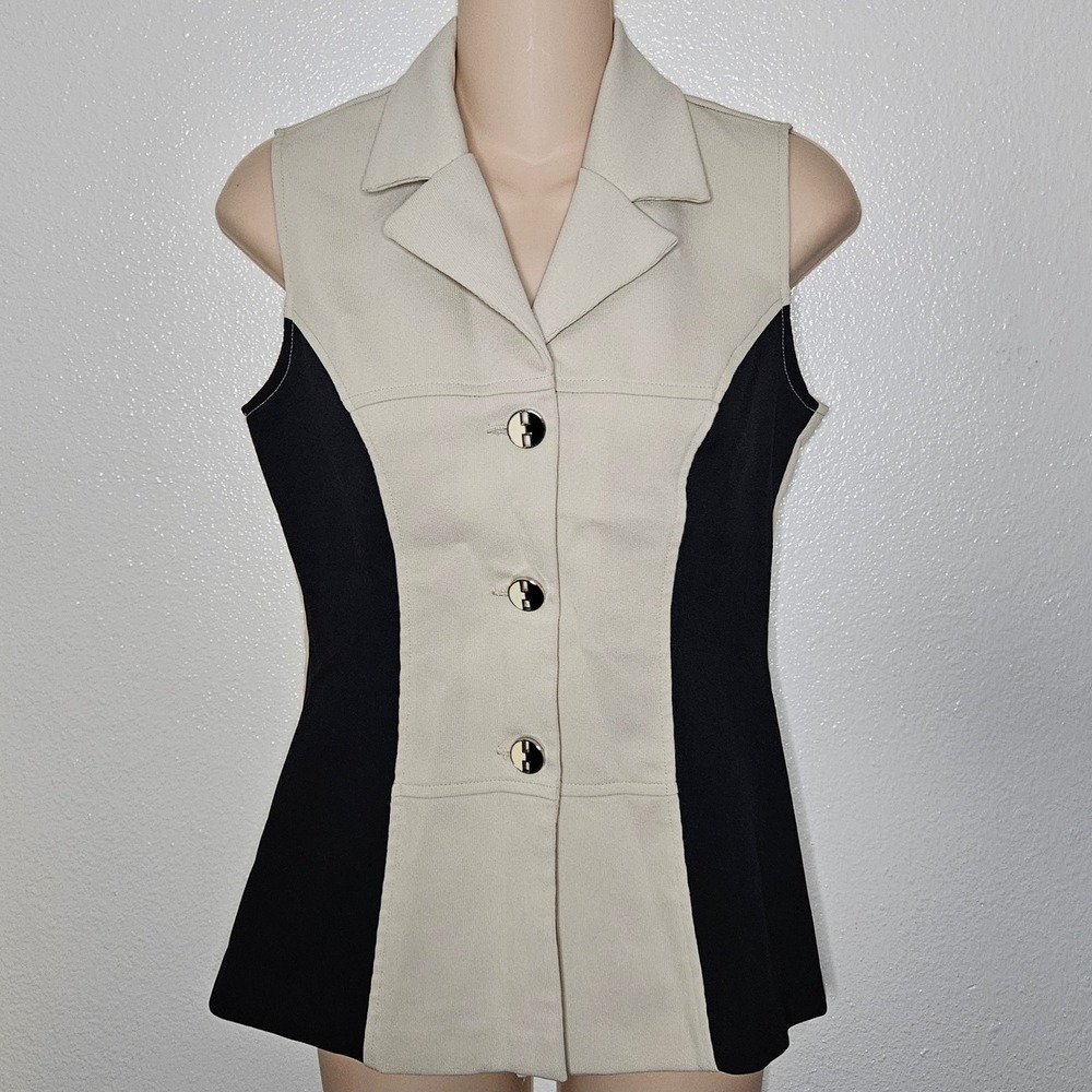Breakin Loose Vintage Colorblock Vest‎ Top Button Up